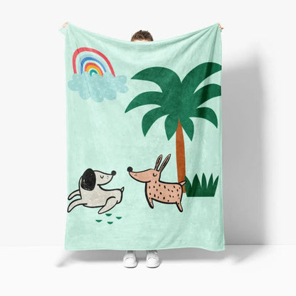 Best Quality Portable Custom Fleece Blanket Throws with Logo Microfiber Sherpa Coral Fleece Blankets - Design Hoard