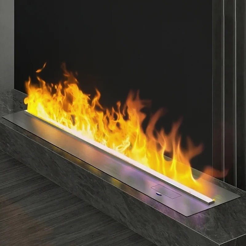 Insert 3d Decor Atomization Steam Electric Fireplace Humidifier 700mm Remote Control Black Water Vapor Flame Electric Fireplaces - Design Hoard
