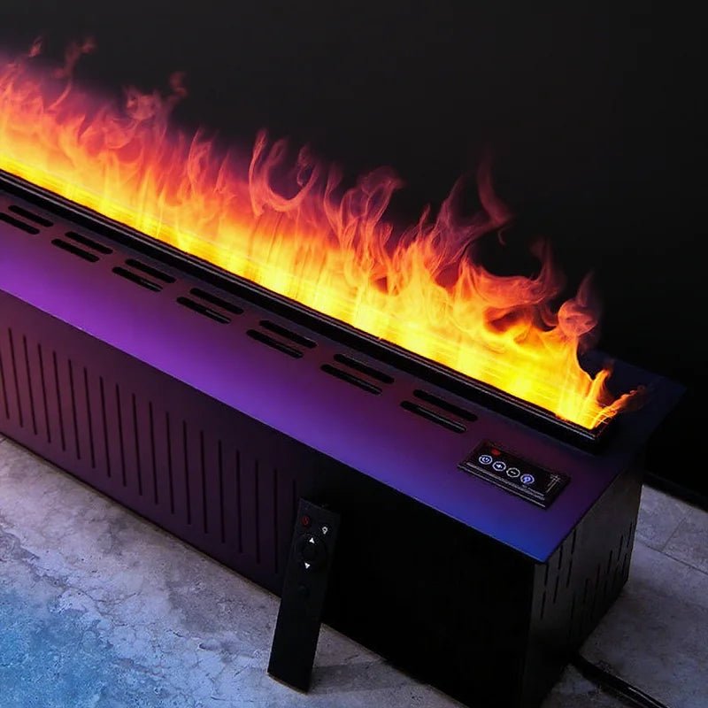 Insert 3d Decor Atomization Steam Electric Fireplace Humidifier 700mm Remote Control Black Water Vapor Flame Electric Fireplaces - Design Hoard